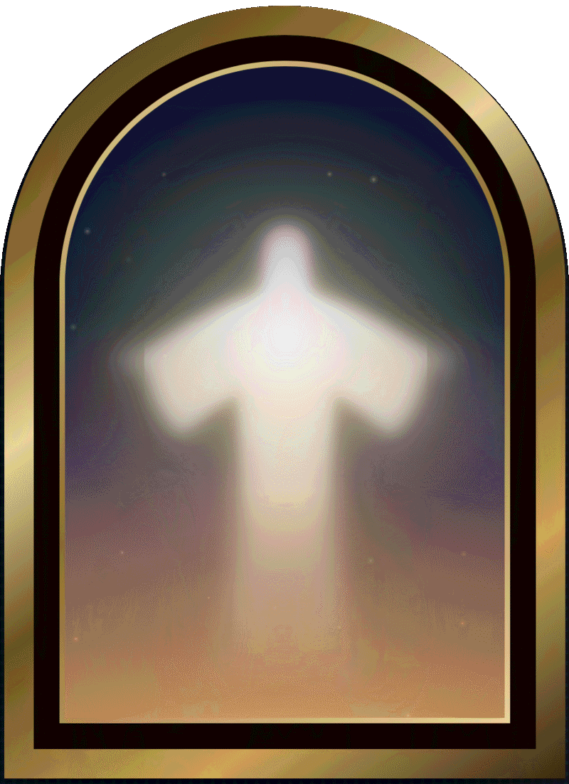 Arch with a figure of light